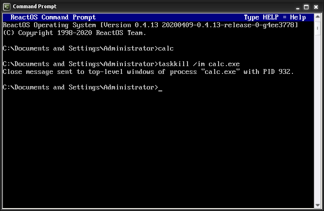 File:ReactOS-0.4.13 taskkill command 667x434.png