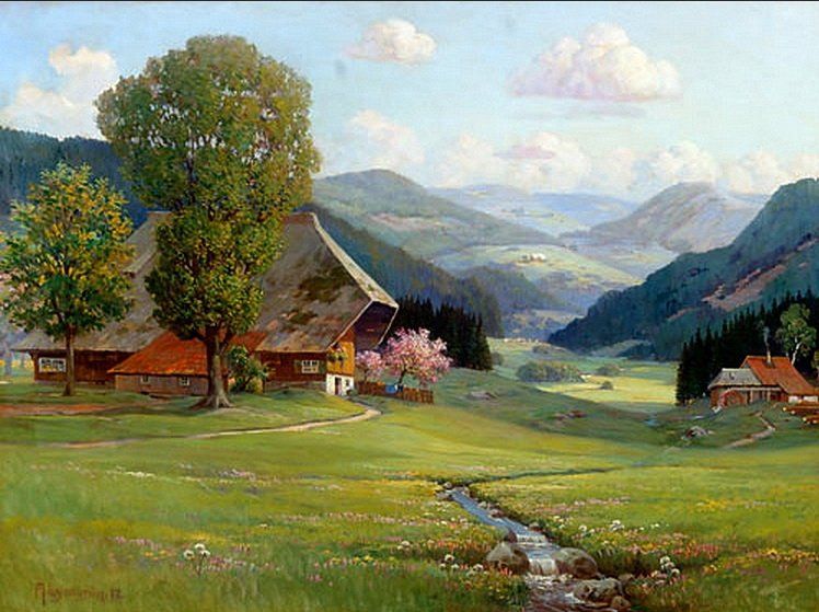 File:Arnold Lyongrün, Frühling im Schwarzwald, 1912.jpg