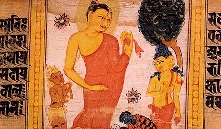 File:Astasahasrika Prajnaparamita Descending Trayastrimsa Heaven.jpg