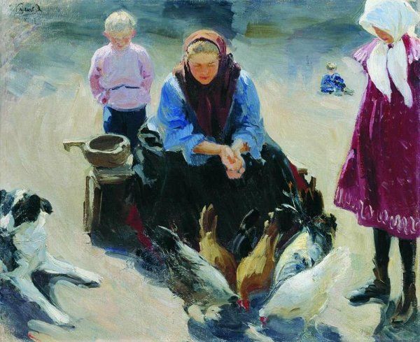 File:Feeding chickens by Ivan Kulikov.jpg