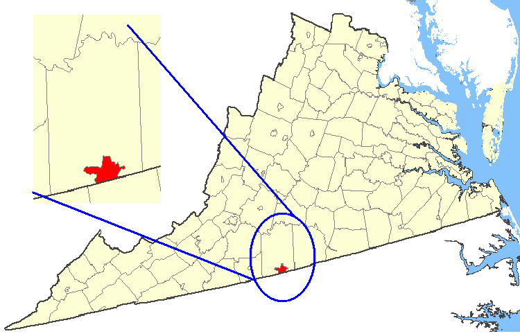 File:Map showing Danville city, Virginia.png