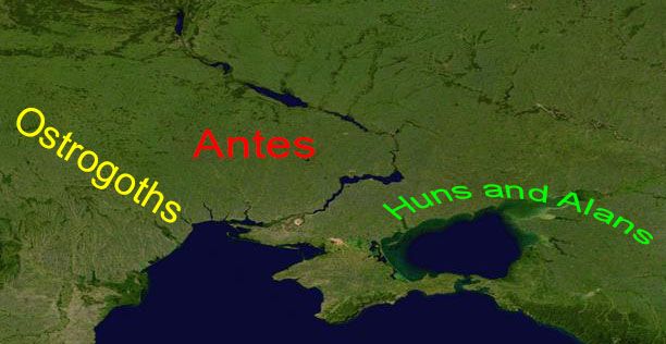 File:Ostrogoths, Antes, Huns and Alans in 380.jpg