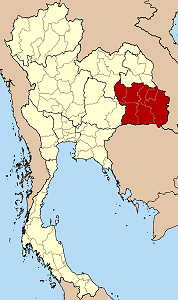 Location of the Diocese of Ubon Ratchathani