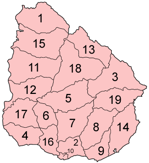 File:Uruguay departments numbered.png