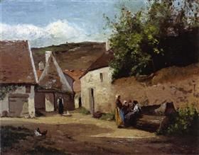 File:Pissarro - village-corner-1863.jpg