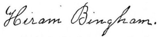 File:Signature of Hiram Bingham II.jpg