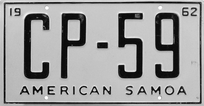 File:American Samoa license plate 1962 CP-59.png