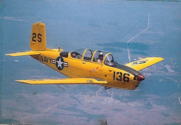 File:Beech T-34B in flight c1950s.jpeg