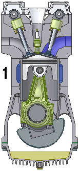 Four-stroke internal combustion engine