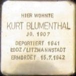 File:Cuxhaven Stolperstein Kurt Blumenthal.jpg