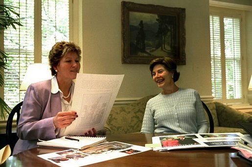 File:Karen Hughes and Laura Bush.jpg