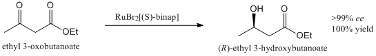 BINAP-Ru dihallide catalyzed reaction