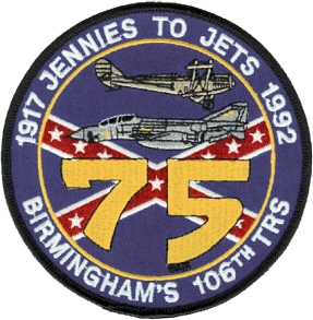 File:106th Reconnaissance Squadron 75th Anniversary Patch 1992.png