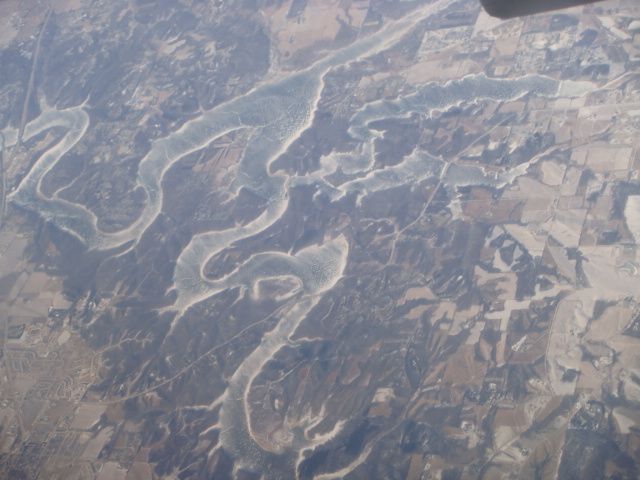 File:Coralville Lake from airplane.JPG