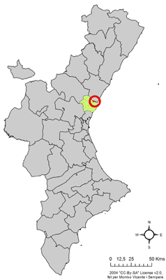 File:Localització de Benavites respecte del País Valencià.png