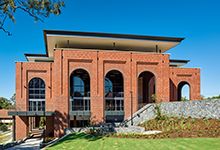 A tertiary-inspired library and learning space.