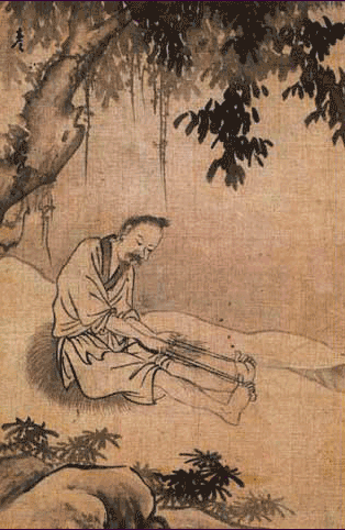 File:Yun Duseo-Old Man Making Straw Shoes.png