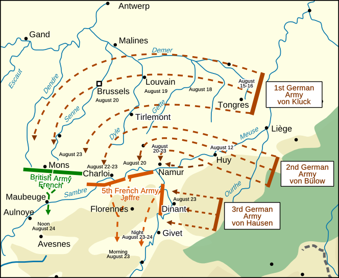 File:German advance through Belgium, August 1914.png