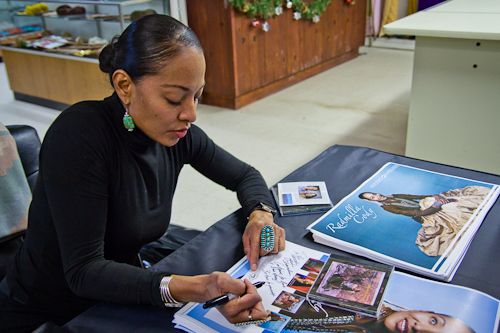 File:Radmilla Cody Signing Autographs.jpg