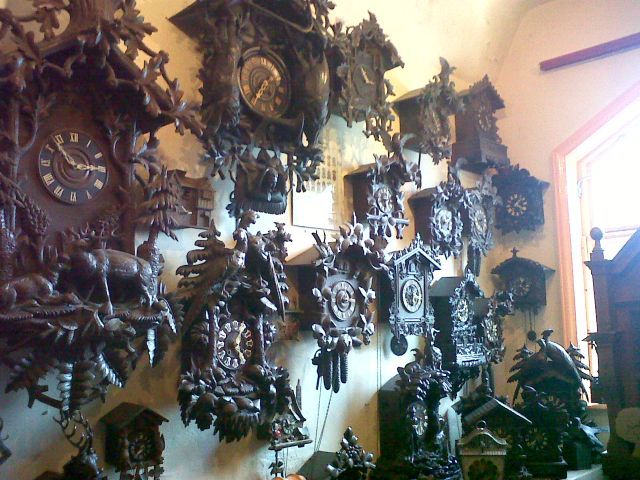 File:Some clocks displayed at Cuckooland.jpg