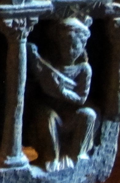 File:Gandhara harpist, using an arched harp.jpg