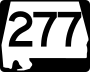 State Route 277 marker