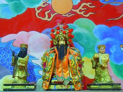 Altar to Poh Seng Tai Tay at Yuanbao Temple in Taichung, Taiwan