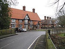 Warmingham village centre and the Bear's Paw pub