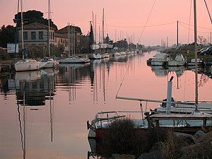 Canal du Midi joins Étang de Thau in Marseillan