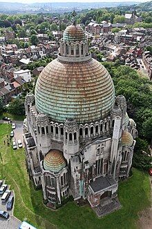 The Sacré-Cœur Church, photographed from the top of the Interallied Memorial Tower