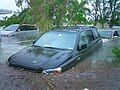 Flooding on Key Haven from hurricane Wilma's 8 ft. storm surge, October 24, 2005