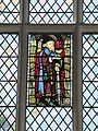 Medieval stained glass in Thaxted Church.