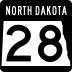 North Dakota Highway 28 marker