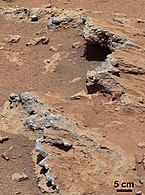 "Hottah" rock outcrop (close-up; 3D) (September 12, 2012)