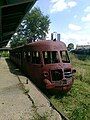 Previously fated for scrap, now awaiting restoration, coated with anti-rust paint