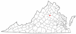 Location of Gordonsville, Virginia