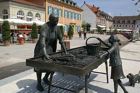 Spargelskulptur in Schwetzingen