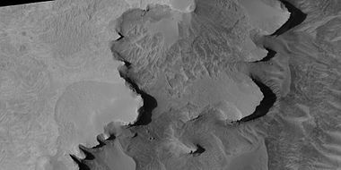 Close view of layers, as seen by HiRISE under HiWish program