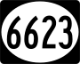 Highway 6623 marker