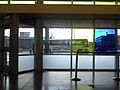 Inside a Greyhound station in St. Louis during the afternoon of 26 May 2010. The bus in the background is on its way to pick up passengers for a trip to Los Angeles, California.