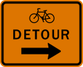 M4-9cR Bicycle Detour Right Arrow