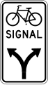 R10-41a Bicycle signal optional movement (left and right turns)