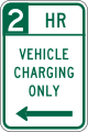 R7-114 Two hour, vehicle charging only