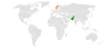 Location map for Pakistan and Sweden.