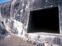 Visvakarma cave entrance, Barabar Caves, 3rd century BCE.