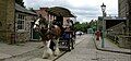 Dray horse pulling omnibus at Bradford Industrial Museum