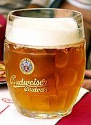 A mug of Budweiser Budvar