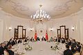 The Presidential Seal behind President Gül (2013)