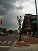 Reassurance marker at the corner of Michigan Avenue and Cedar Street