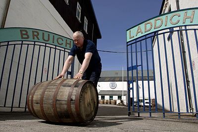 The gates of the Bruichladdich Distillery